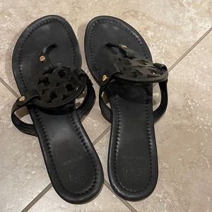 Tory Burch large miller sandals in black
